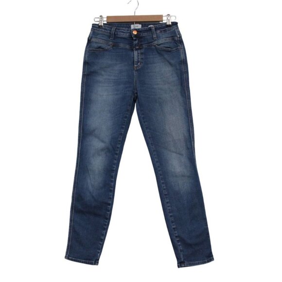 Closed Jeans Size 31 High Rise Skinny Pusher Candiani Denim Stretch Italy Preppy - Picture 1 of 14